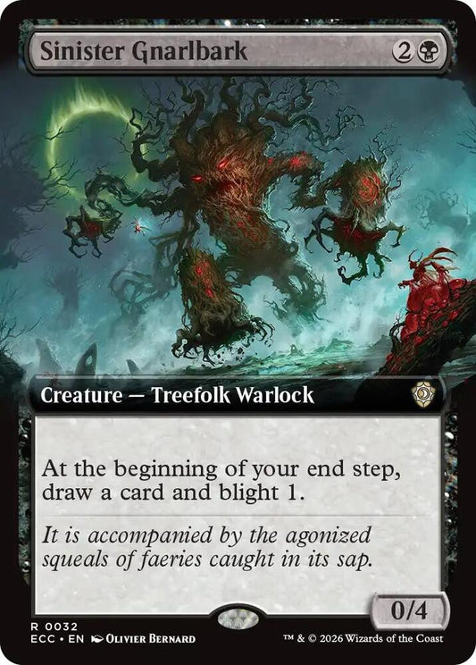 Sinister Gnarlbark (Extended Art) | Commander: Lorwyn Eclipsed #32