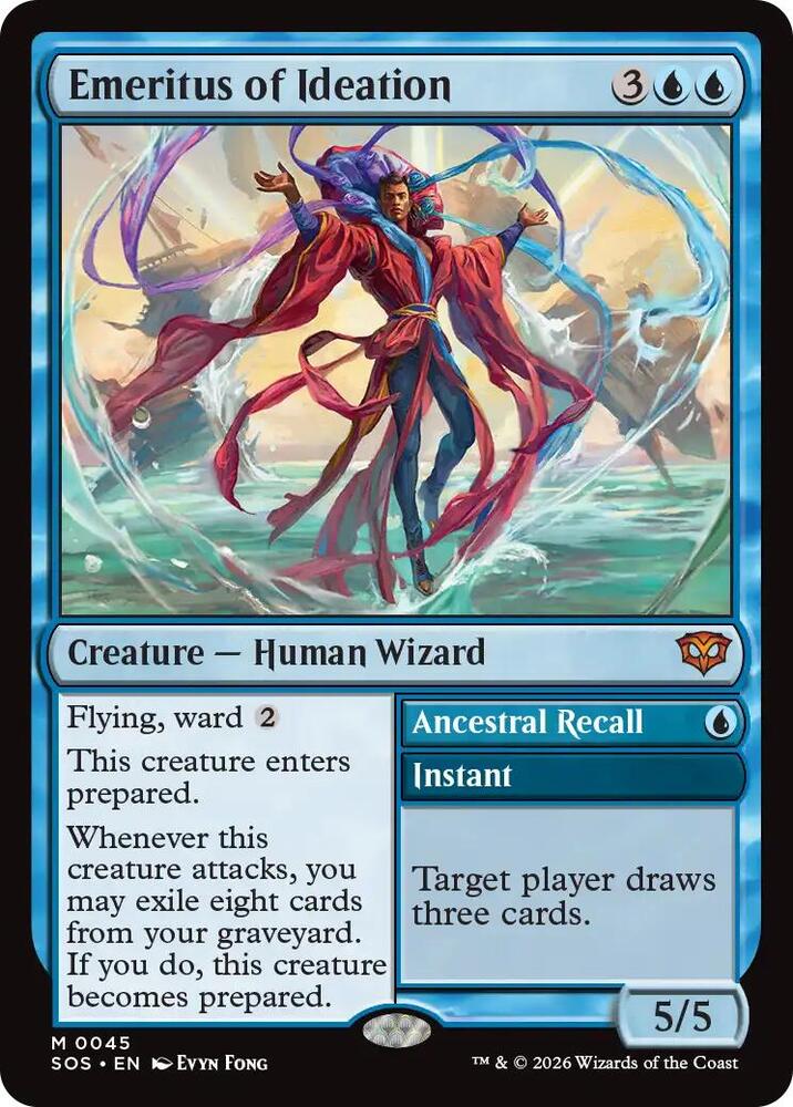 Emeritus of Ideation // Ancestral Recall | Secrets of Strixhaven #45