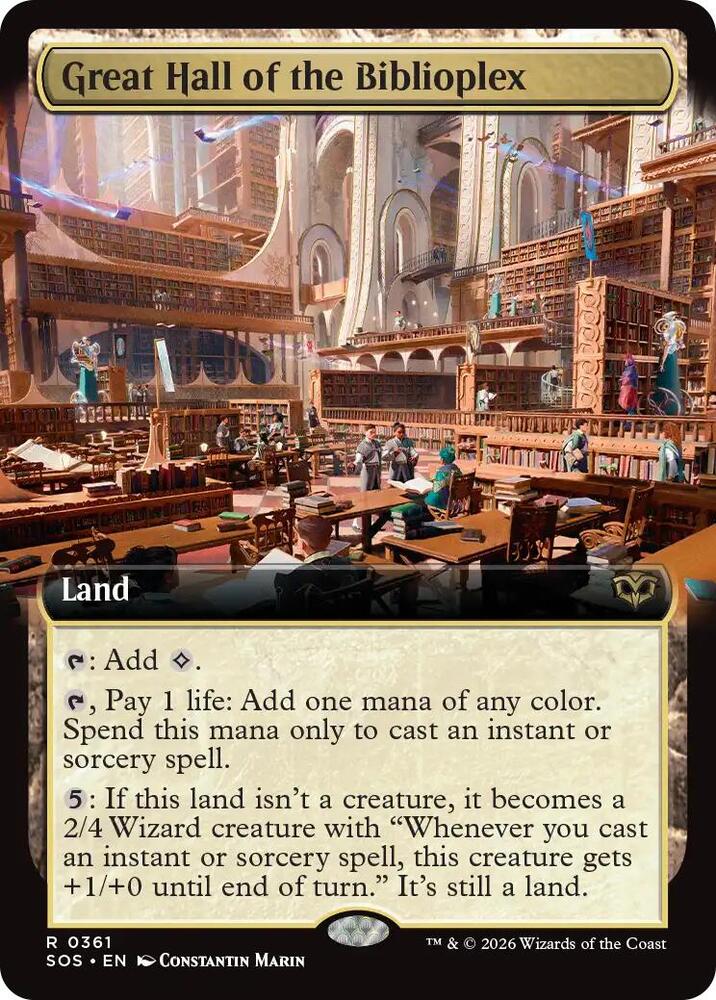 Great Hall of the Biblioplex (Extended Art) | Secrets of Strixhaven #361