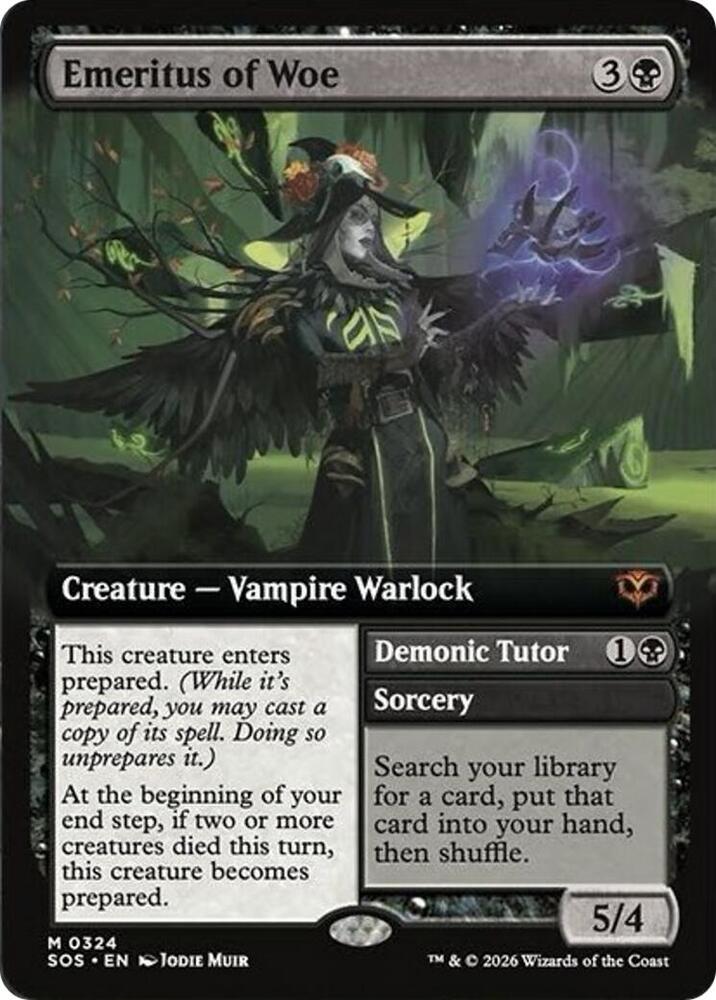 Emeritus of Woe // Demonic Tutor | Secrets of Strixhaven #324