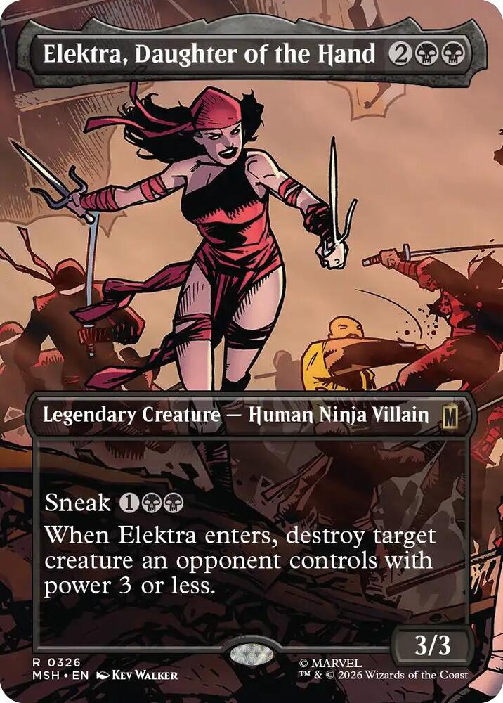 Elektra, Daughter of the Hand (Borderless) (0326) | Marvel Super Heroes #326