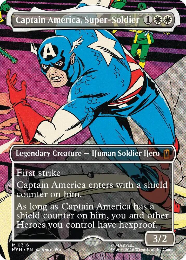 Captain America, Super-Soldier (Borderless) (0316) | Marvel Super Heroes #316