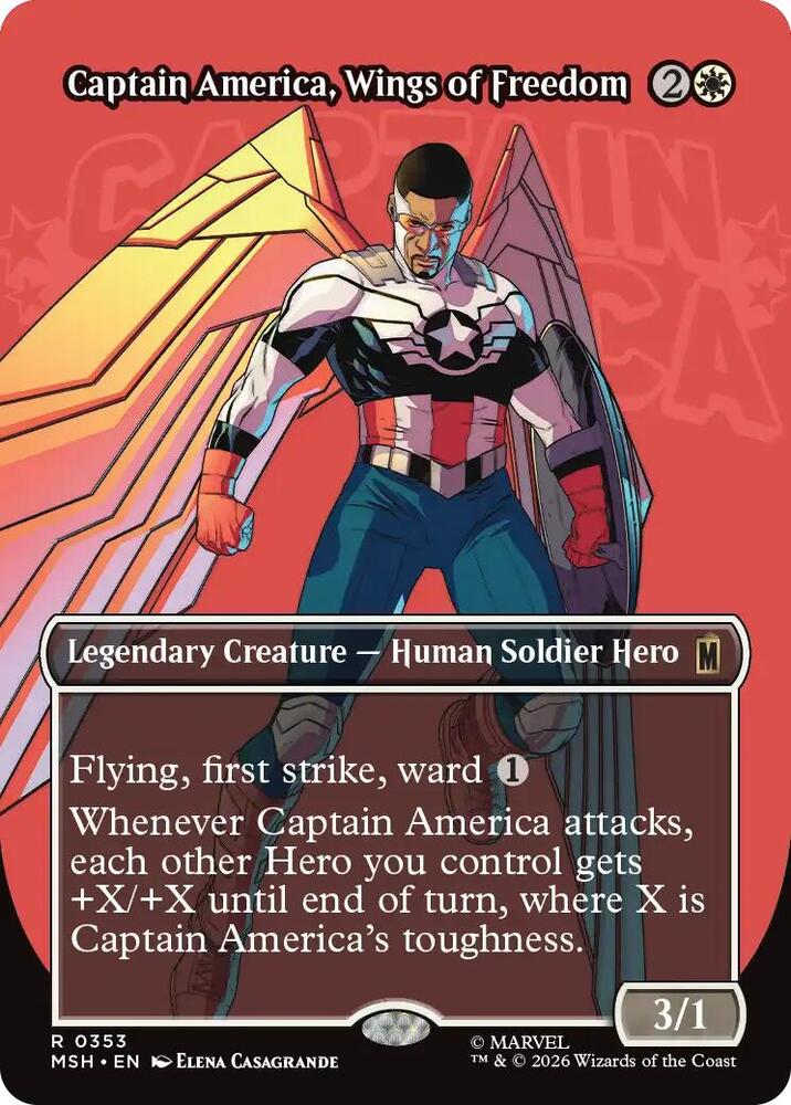 Captain America, Wings of Freedom (Borderless) | Marvel Super Heroes #353