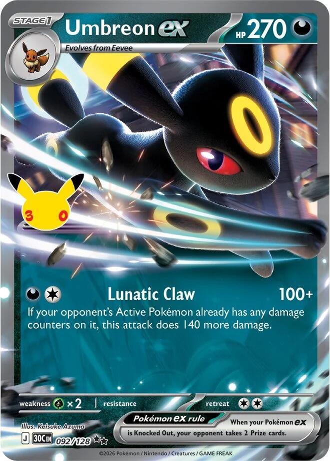 Umbreon ex | ME: 30th Celebration #092/128