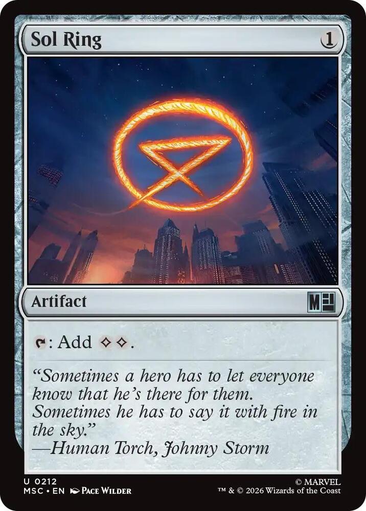 Sol Ring (0212) (Surge Foil) | Commander: Marvel Super Heroes #212