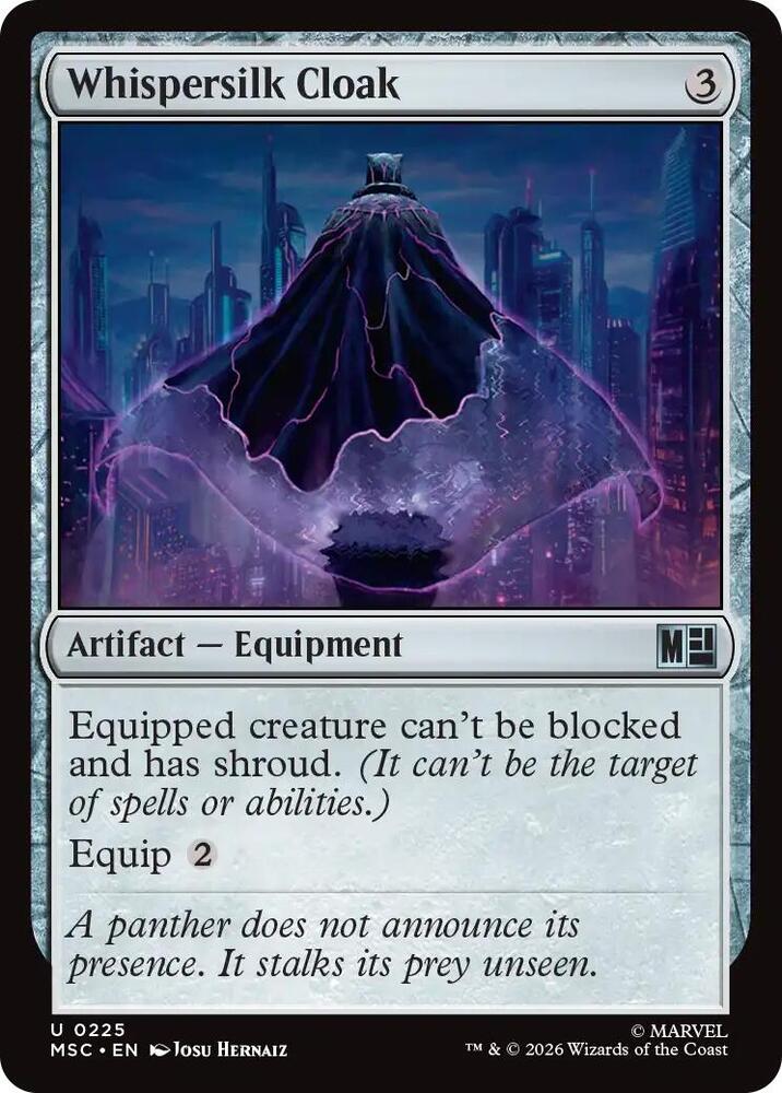 Whispersilk Cloak (Surge Foil) | Commander: Marvel Super Heroes #225