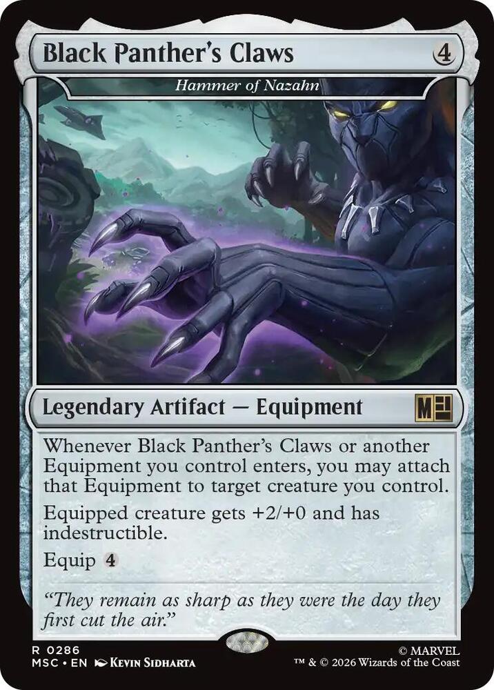 Black Panther's Claws - Hammer of Nazahn (Surge Foil) | Commander: Marvel Super Heroes #286