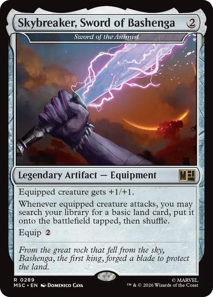 Skybreaker, Sword of Bashenga - Sword of the Animist (Surge Foil) | Commander: Marvel Super Heroes #289