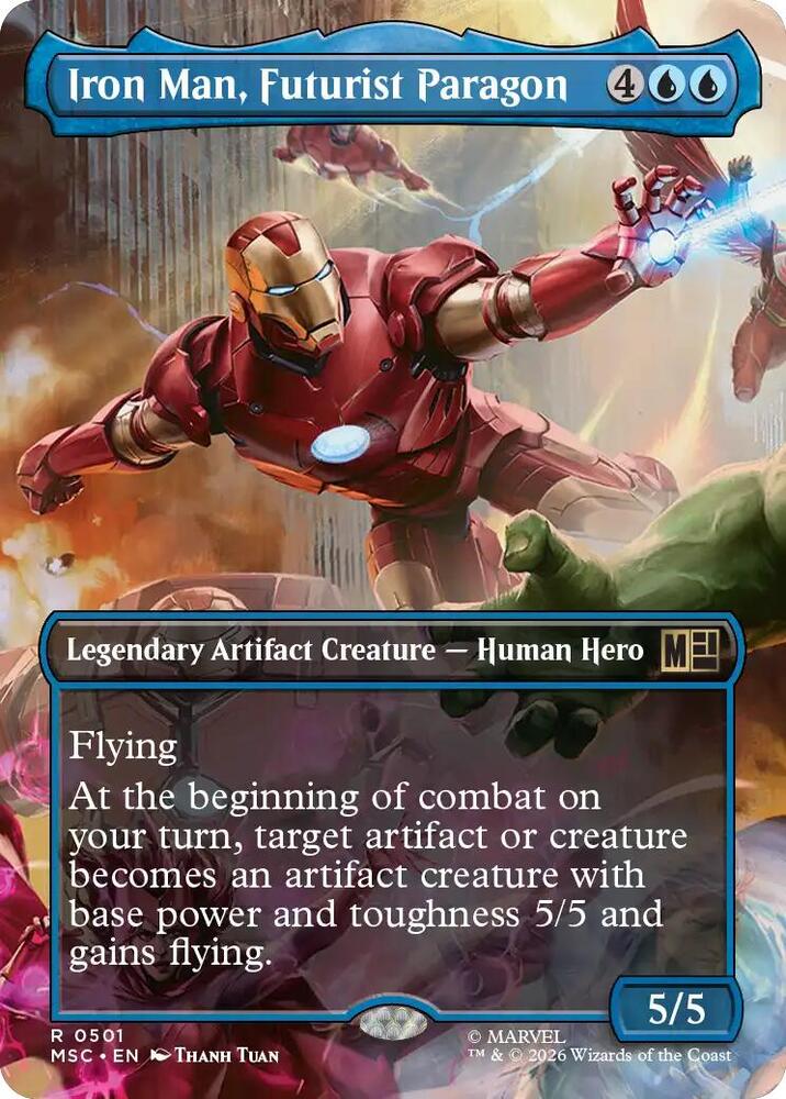 Iron Man, Futurist Paragon (Borderless) | Commander: Marvel Super Heroes #501