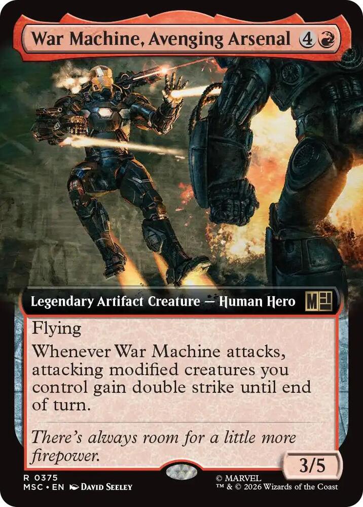 War Machine, Avenging Arsenal (Extended Art) | Commander: Marvel Super Heroes #375