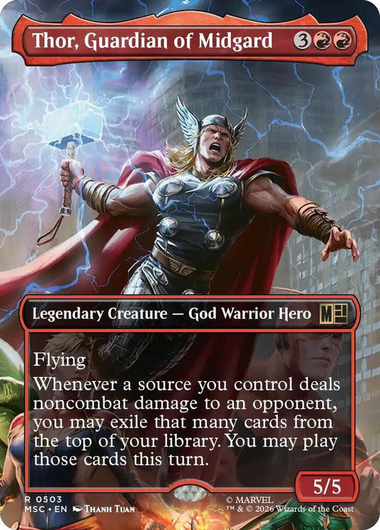 Thor, Guardian of Midgard (Borderless) | Commander: Marvel Super Heroes #503
