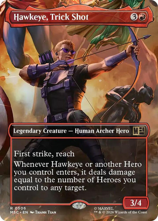 Hawkeye, Trick Shot (Borderless) | Commander: Marvel Super Heroes #506