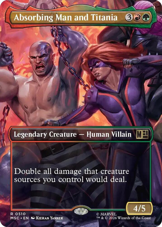 Absorbing Man and Titania (Borderless) | Commander: Marvel Super Heroes #510