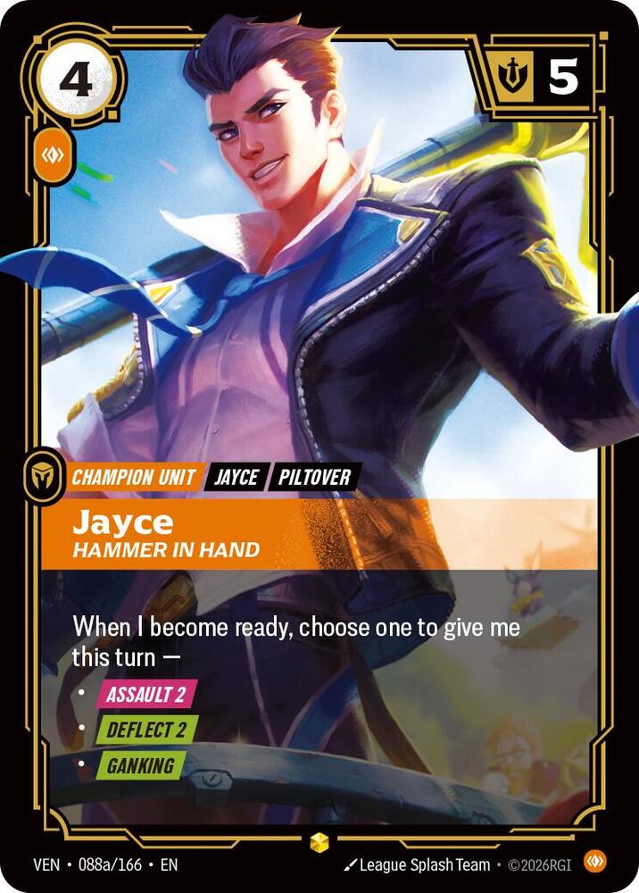 Jayce, Hammer in Hand (Alternate Art) | Vendetta #088a/166
