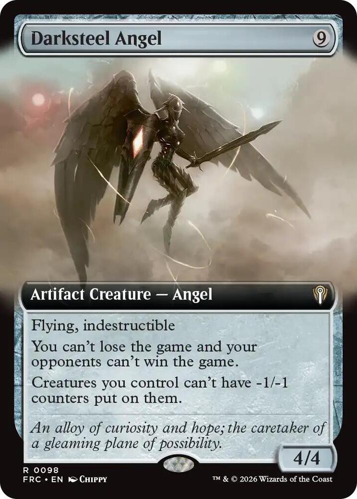 Darksteel Angel (Extended Art) | Commander: Reality Fracture #98
