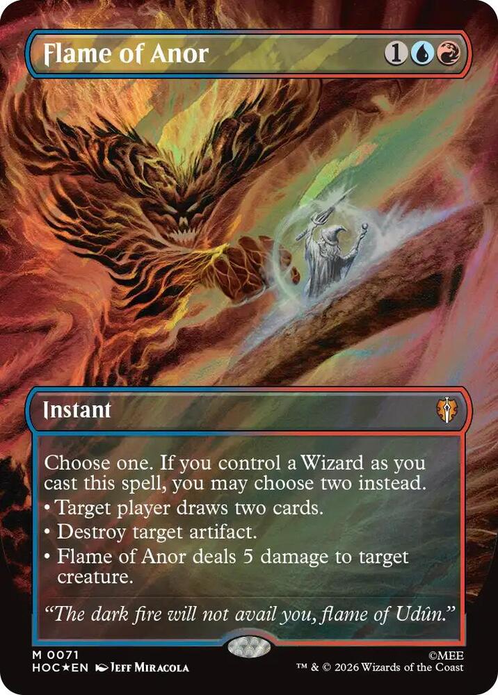 Flame of Anor (Borderless) (Surge Foil) | The Hobbit: Eternal-Legal #71