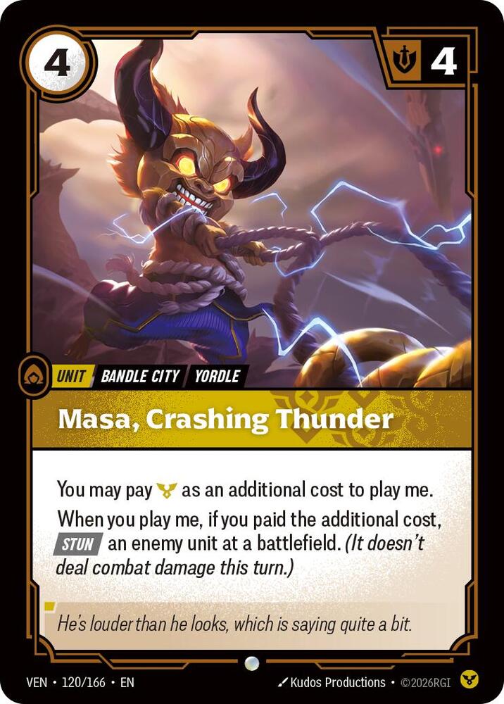 Masa, Crashing Thunder | Vendetta #120/166