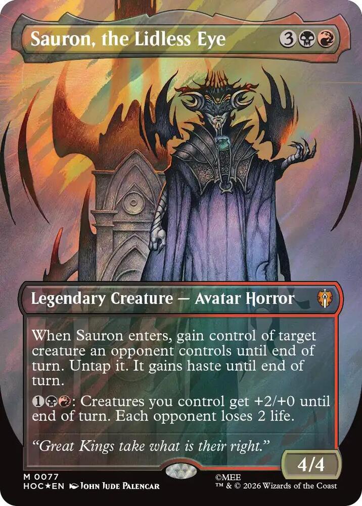 Sauron, the Lidless Eye (Borderless) (Surge Foil) | The Hobbit: Eternal-Legal #77