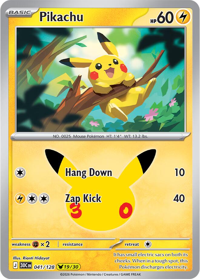 Pikachu - 041/128 | ME: 30th Celebration #041/128