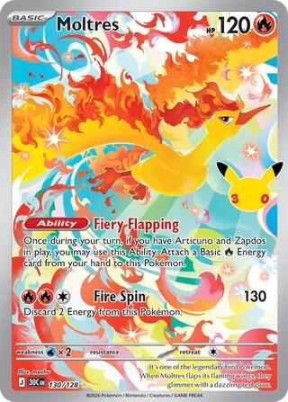 Moltres - 130/128 | ME: 30th Celebration #130/128