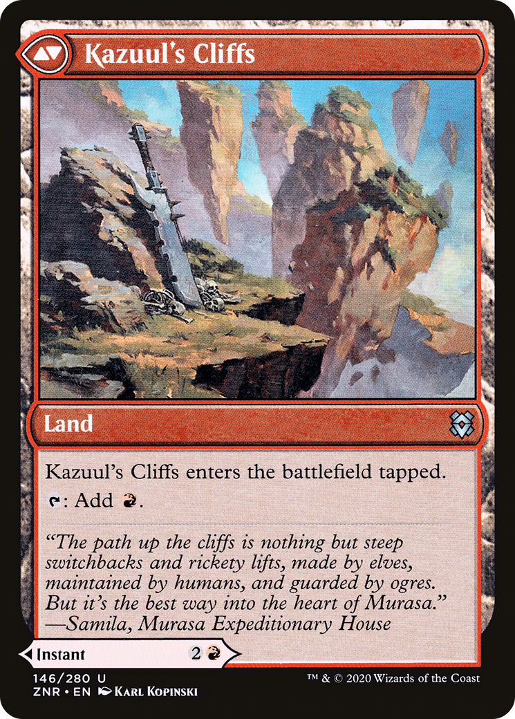 Kazuul's Fury // Kazuul's Cliffs | Zendikar Rising #146
