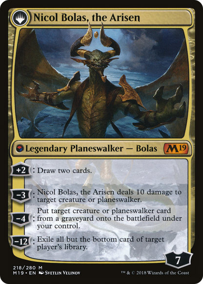 Nicol Bolas, the Ravager // Nicol Bolas, the Arisen | Core Set 2019 #218