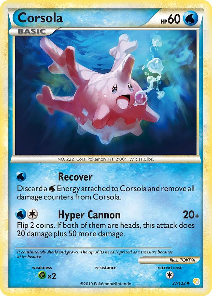 Corsola | HeartGold SoulSilver #37/123