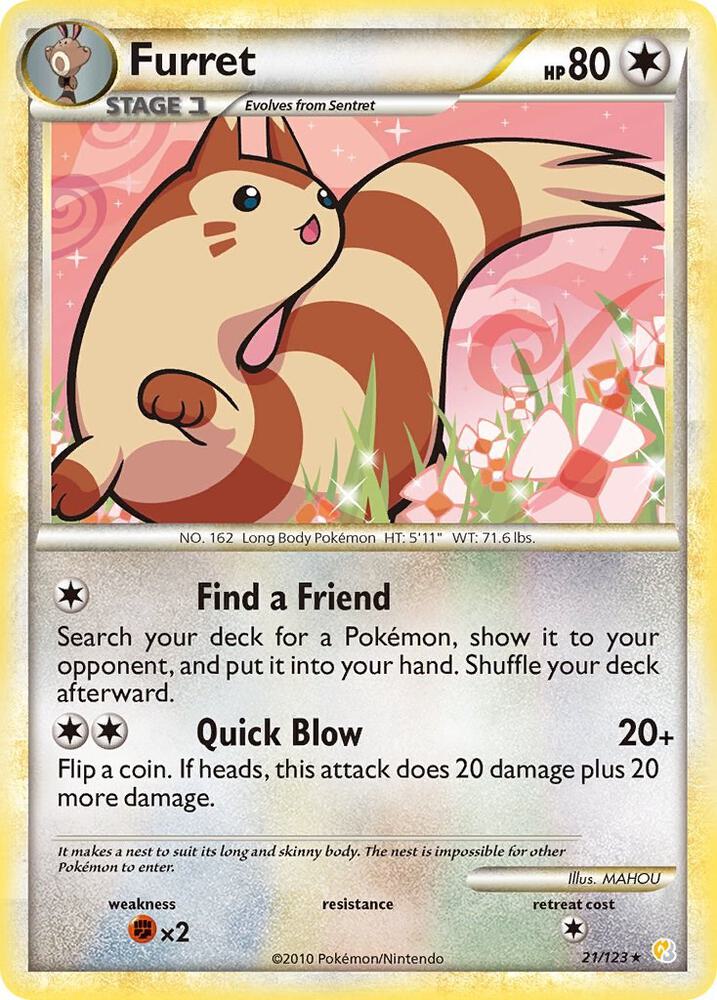 Furret | HeartGold SoulSilver #21/123