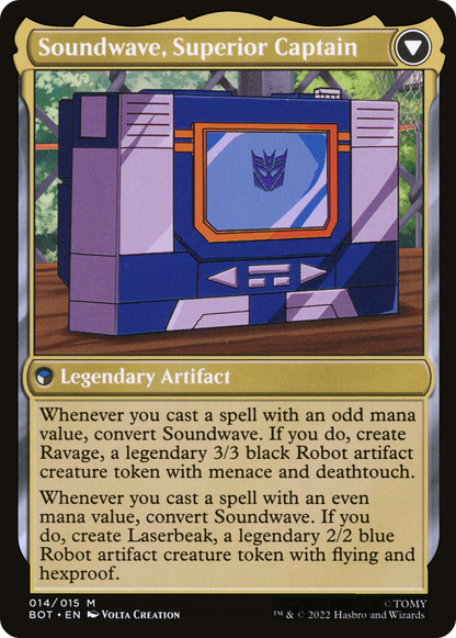 Soundwave, Sonic Spy // Soundwave, Superior Captain | Universes Beyond: Transformers #14