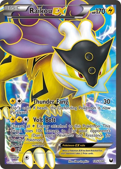 Raikou EX (105 Full Art) | Dark Explorers #105/108