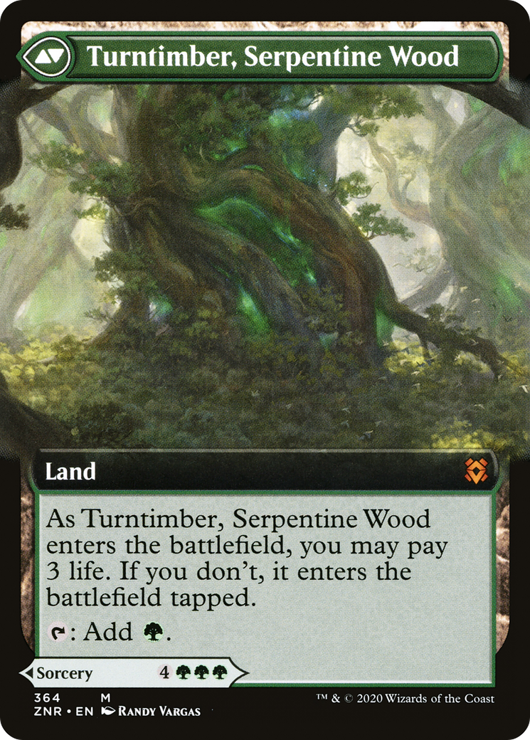 Turntimber Symbiosis // Turntimber, Serpentine Wood | Zendikar Rising #364