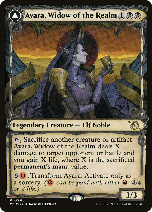 Ayara, Widow of the Realm // Ayara, Furnace Queen | March of the Machine #296