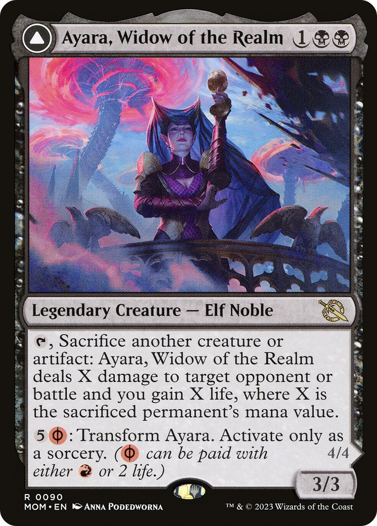 Ayara, Widow of the Realm // Ayara, Furnace Queen | March of the Machine #90