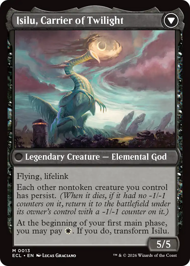 Eirdu, Carrier of Dawn // Isilu, Carrier of Twilight | Lorwyn Eclipsed #13