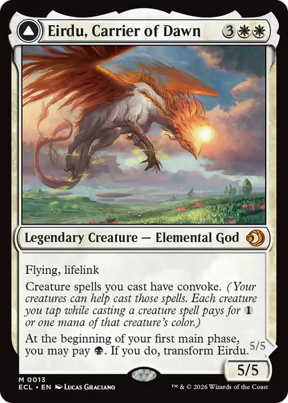Eirdu, Carrier of Dawn // Isilu, Carrier of Twilight | Lorwyn Eclipsed #13