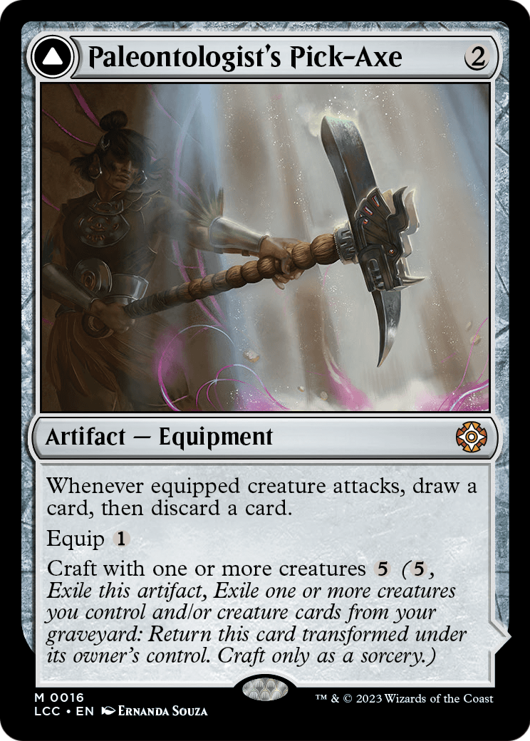 Paleontologist's Pick-Axe // Dinosaur Headdress | Commander: The Lost Caverns of Ixalan #16
