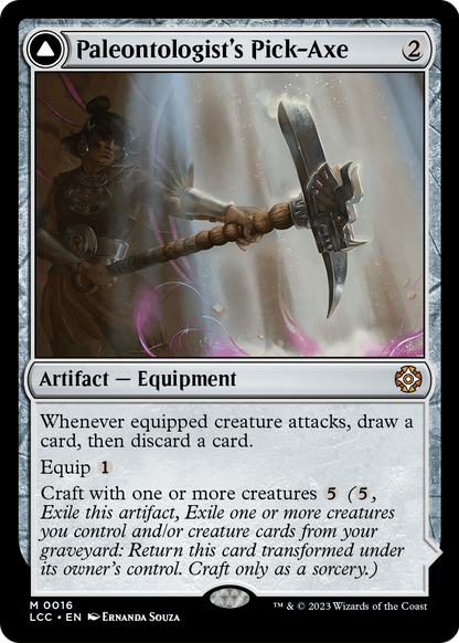 Paleontologist's Pick-Axe // Dinosaur Headdress | Commander: The Lost Caverns of Ixalan #16