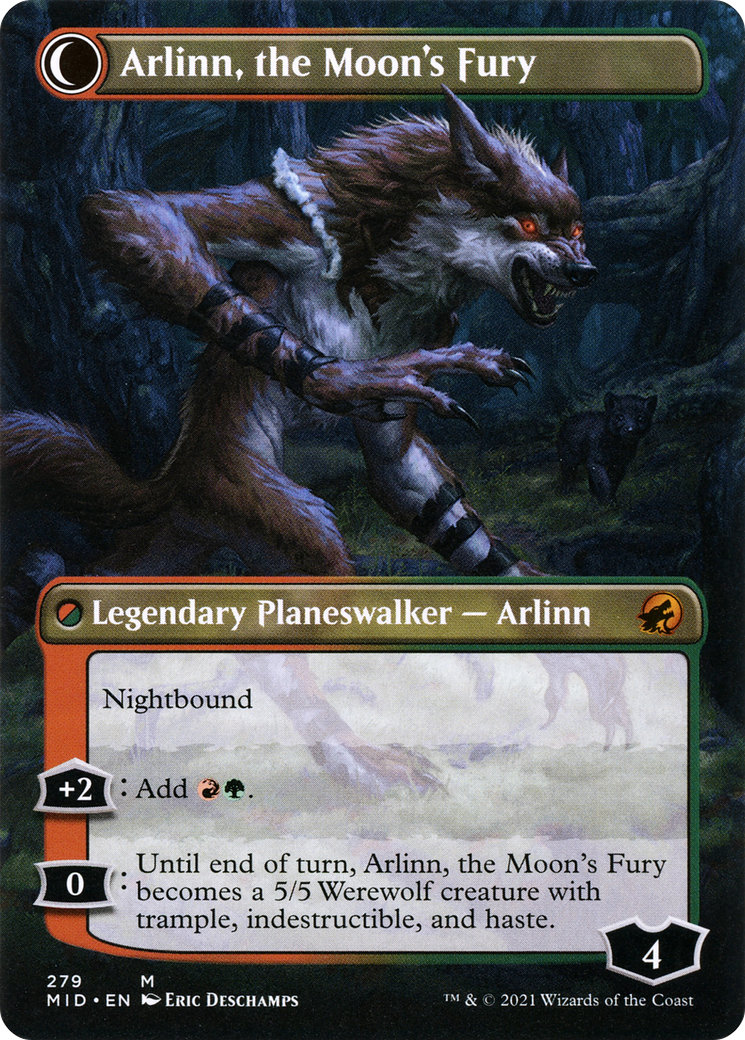 Arlinn, the Pack's Hope // Arlinn, the Moon's Fury | Innistrad: Midnight Hunt #279